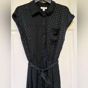 Chic Black Polka Dot Maxi Dress